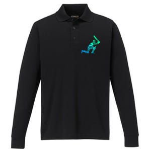 Cricket Is The Bacon Of Sports Cricket Player Funny Cricket Performance Long Sleeve Polo