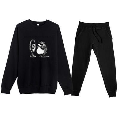 Call In Thicc Today Sick Day Funny Meme Premium Crewneck Sweatsuit Set