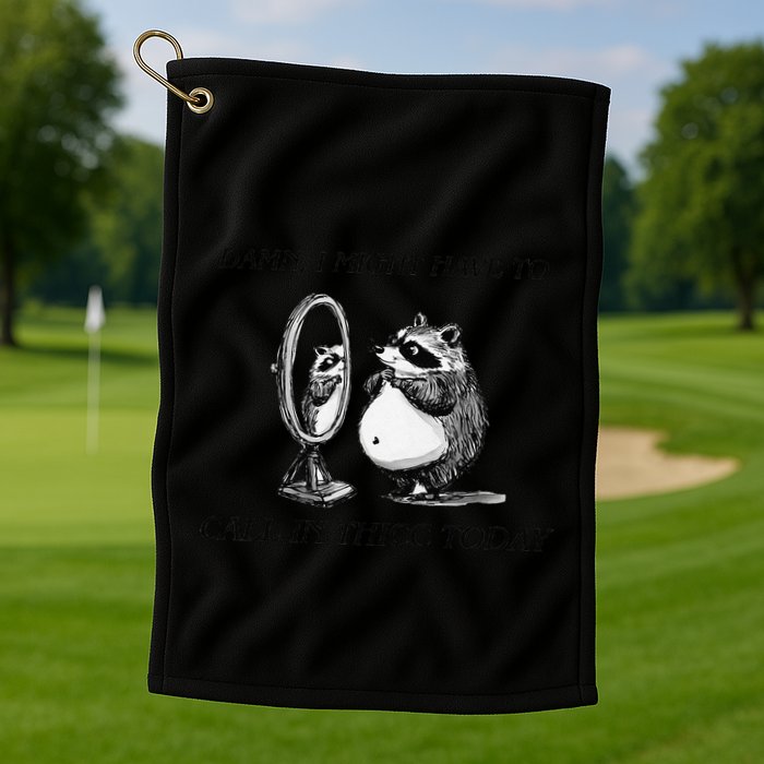 Call In Thicc Today Sick Day Funny Meme Golf Towel