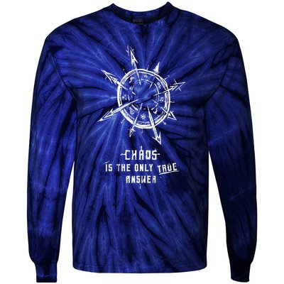 Chaos Is The Only True Answer Tie-Dye Long Sleeve Shirt