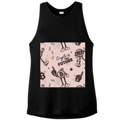 Crypto Is The Future Retro Ladies PosiCharge Tri-Blend Wicking Tank