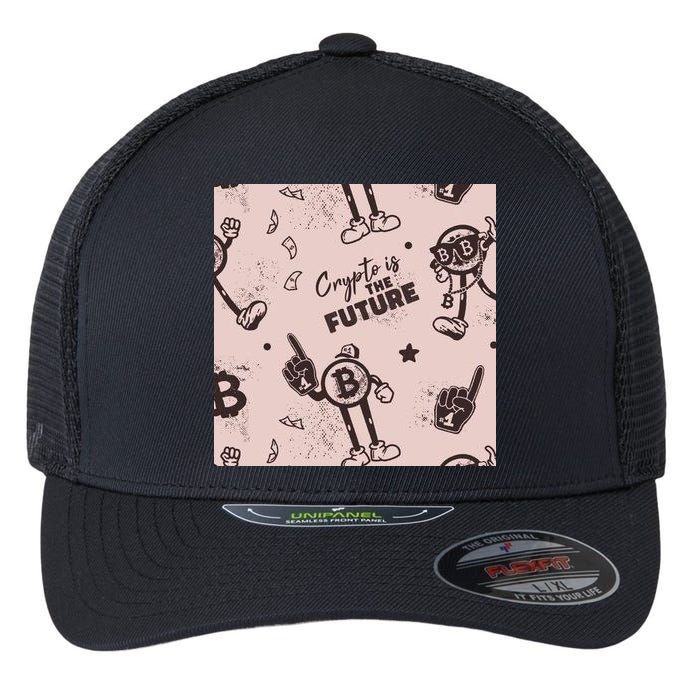Crypto Is The Future Retro Flexfit Unipanel Trucker Cap
