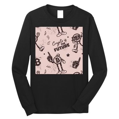 Crypto Is The Future Retro Long Sleeve Shirt