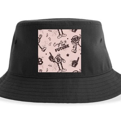 Crypto Is The Future Retro Sustainable Bucket Hat