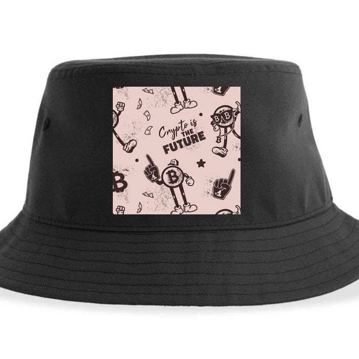 Crypto Is The Future Retro Sustainable Bucket Hat