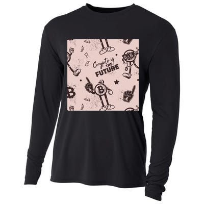 Crypto Is The Future Retro Cooling Performance Long Sleeve Crew
