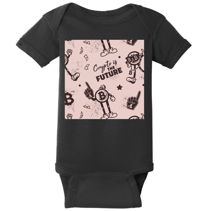 Crypto Is The Future Retro Baby Bodysuit