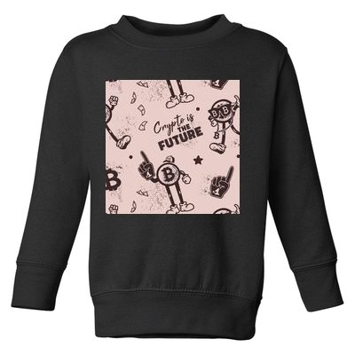 Crypto Is The Future Retro Toddler Sweatshirt