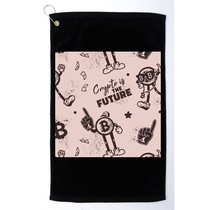 Crypto Is The Future Retro Golf Towel