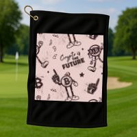 Crypto Is The Future Retro Golf Towel