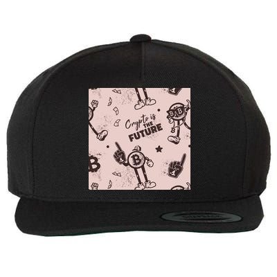 Crypto Is The Future Retro Wool Snapback Cap