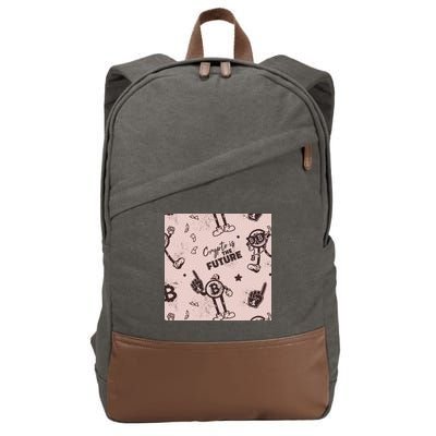 Crypto Is The Future Retro Cotton Canvas Backpack