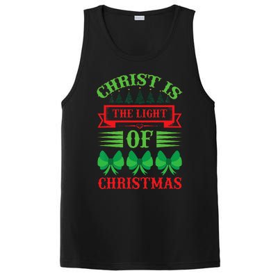 Christ Is The Light Of Christmas Pajama Xmas Christian PosiCharge Competitor Tank