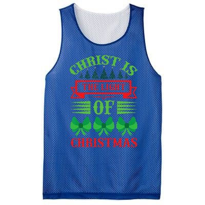 Christ Is The Light Of Christmas Pajama Xmas Christian Mesh Reversible Basketball Jersey Tank