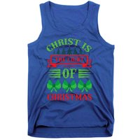 Christ Is The Light Of Christmas Pajama Xmas Christian Tank Top