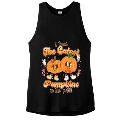 Cute I Teach The Cutest Pumpkins In The Patch Teacher Life Ladies PosiCharge Tri-Blend Wicking Tank