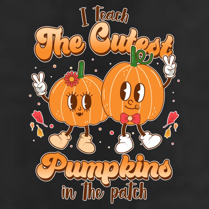 Cute I Teach The Cutest Pumpkins In The Patch Teacher Life 7 Panel Mesh Trucker Snapback Hat