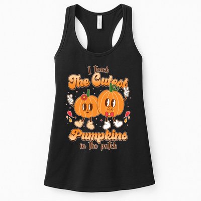 Cute I Teach The Cutest Pumpkins In The Patch Teacher Life Womens Tank Top