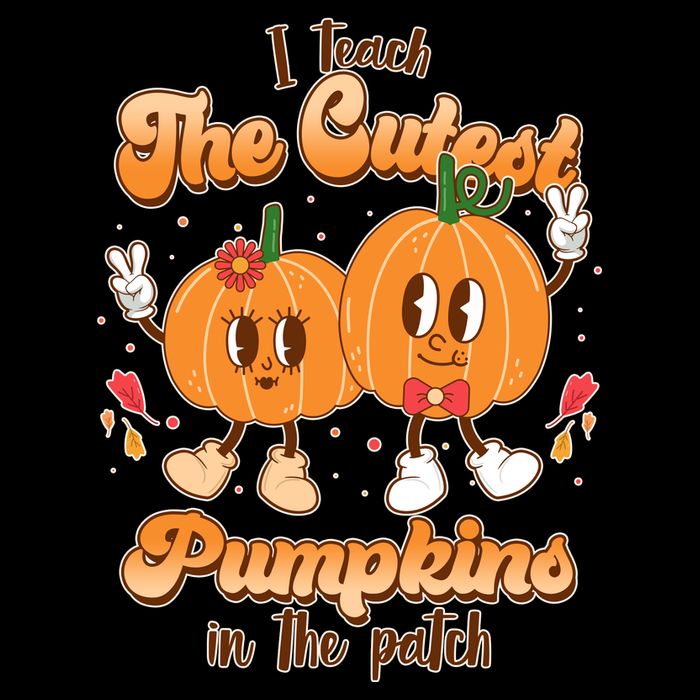 Cute I Teach The Cutest Pumpkins In The Patch Teacher Life Cropped Pullover Crew