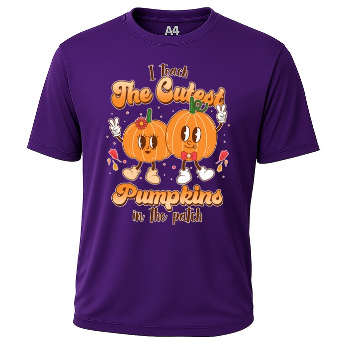 Cute I Teach The Cutest Pumpkins In The Patch Teacher Life Cooling Performance Crew T-Shirt