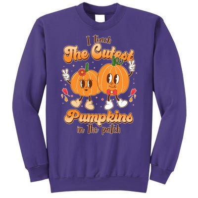 Cute I Teach The Cutest Pumpkins In The Patch Teacher Life Sweatshirt