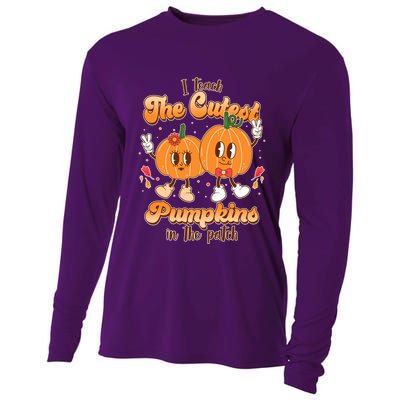 Cute I Teach The Cutest Pumpkins In The Patch Teacher Life Cooling Performance Long Sleeve Crew