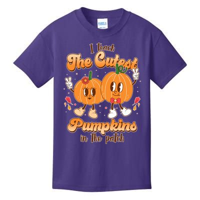 Cute I Teach The Cutest Pumpkins In The Patch Teacher Life Kids T-Shirt