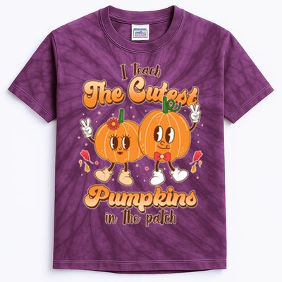 Cute I Teach The Cutest Pumpkins In The Patch Teacher Life Kids Tie-Dye T-Shirt