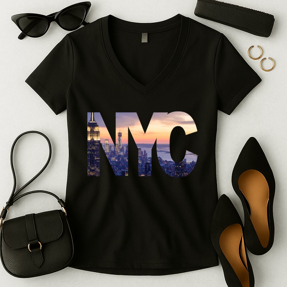 City Of NYC Women's V-Neck T-Shirt