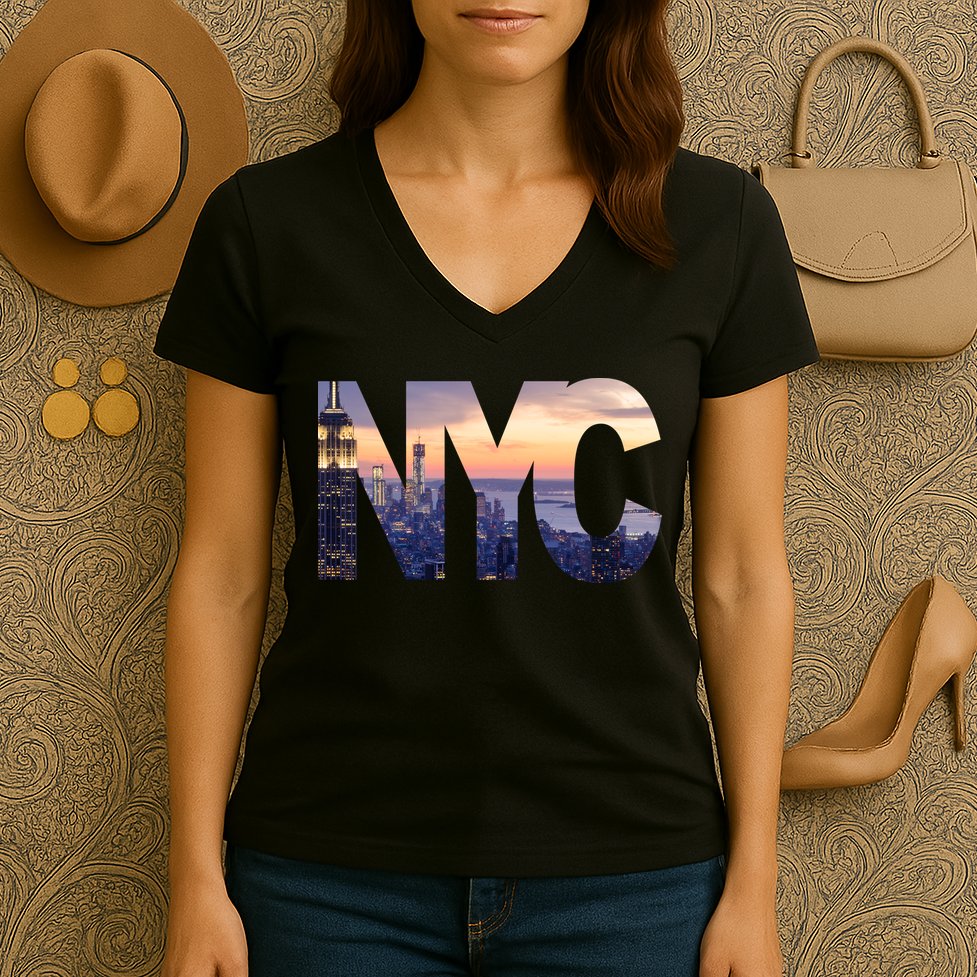City Of NYC Women's V-Neck T-Shirt