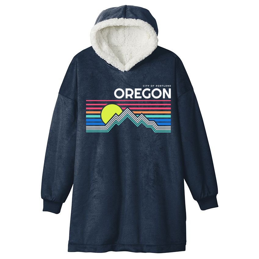 City of Portland Oregon Hooded Wearable Blanket
