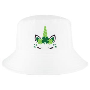 Cute Irish Unicorn Face St PatrickS Day Gift Cool Comfort Performance Bucket Hat