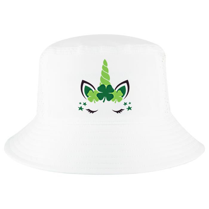 Cute Irish Unicorn Face St PatrickS Day Gift Cool Comfort Performance Bucket Hat