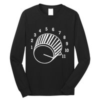 Crank It Up Crazy Guitar Player High Strung Goes To Eleven Long Sleeve Shirt