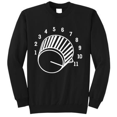 Crank It Up Crazy Guitar Player High Strung Goes To Eleven Sweatshirt