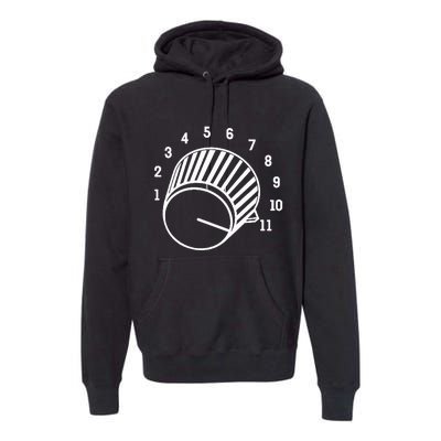 Crank It Up Crazy Guitar Player High Strung Goes To Eleven Premium Hoodie