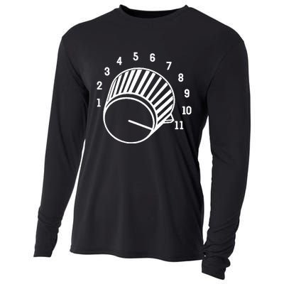 Crank It Up Crazy Guitar Player High Strung Goes To Eleven Cooling Performance Long Sleeve Crew