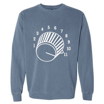 Crank It Up Crazy Guitar Player High Strung Goes To Eleven Garment-Dyed Sweatshirt