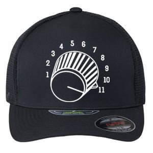 Crank It Up Crazy Guitar Player High Strung Goes To Eleven Flexfit Unipanel Trucker Cap