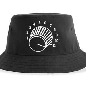 Crank It Up Crazy Guitar Player High Strung Goes To Eleven Sustainable Bucket Hat