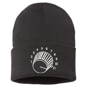 Crank It Up Crazy Guitar Player High Strung Goes To Eleven Sustainable Knit Beanie