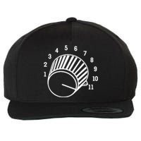 Crank It Up Crazy Guitar Player High Strung Goes To Eleven Wool Snapback Cap