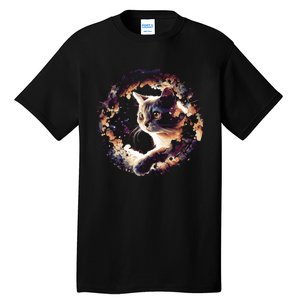 Cat In Universe Space Cat Tall T-Shirt