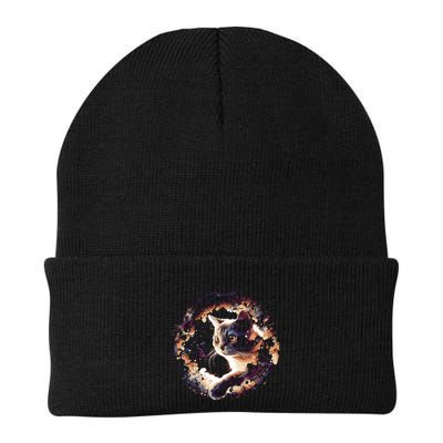 Cat In Universe Space Cat Knit Cap Winter Beanie