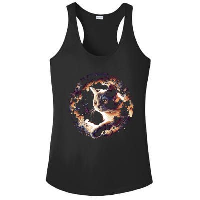 Cat In Universe Space Cat Ladies PosiCharge Competitor Racerback Tank