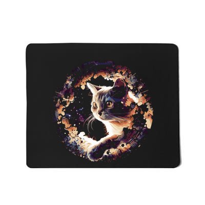 Cat In Universe Space Cat Mousepad