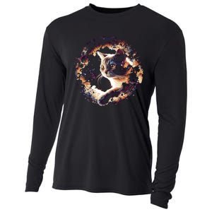 Cat In Universe Space Cat Cooling Performance Long Sleeve Crew