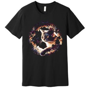 Cat In Universe Space Cat Premium T-Shirt