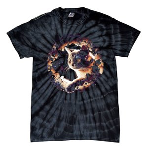 Cat In Universe Space Cat Tie-Dye T-Shirt