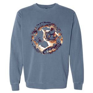 Cat In Universe Space Cat Garment-Dyed Sweatshirt